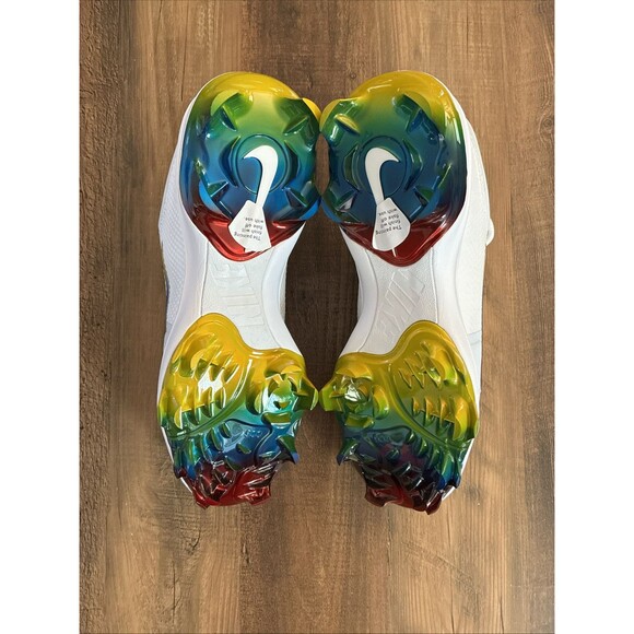 Nike Men Size 12 Force Zoom Trout 9 Pro MCS Rainbow Baseball Cleats FB2908-106 - Picture 6 of 7